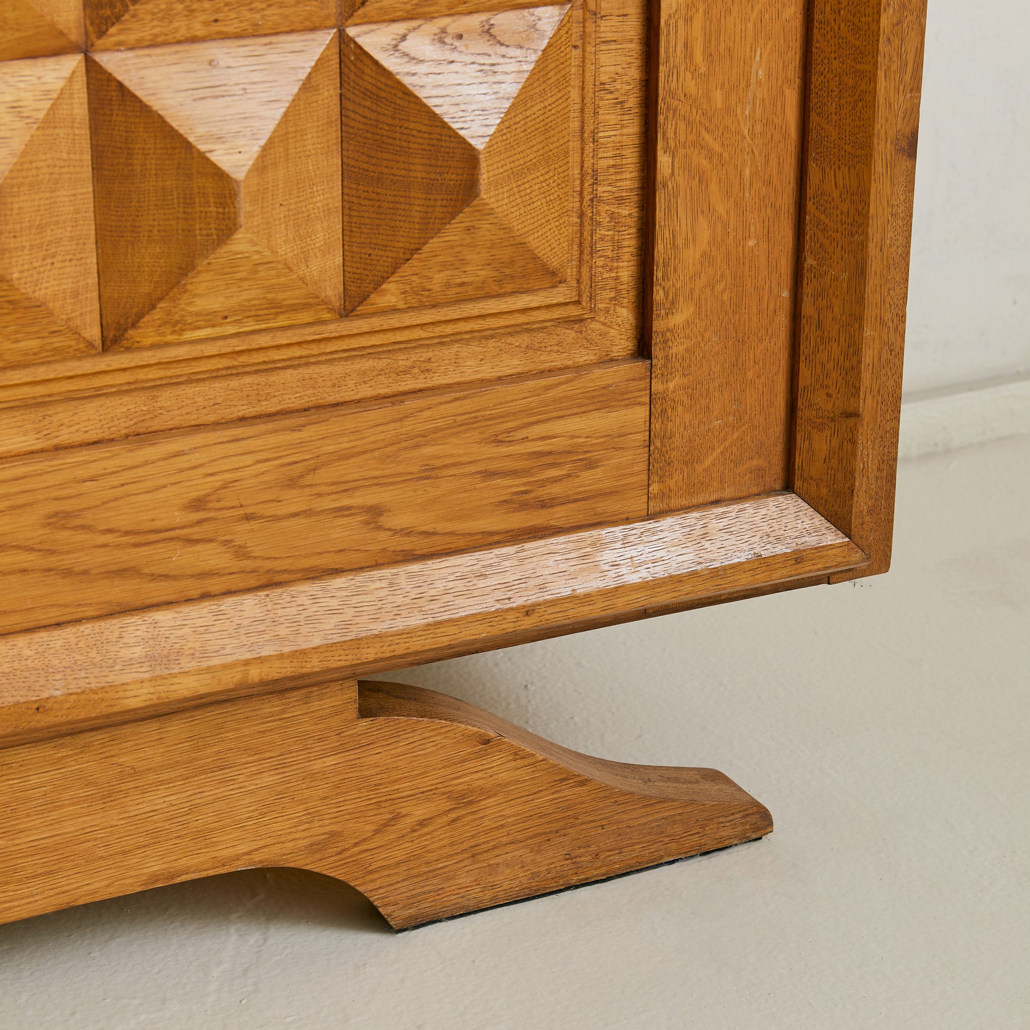 French Oak Two-Door Credenza Attributed to Charles Dudouyt, 1940s