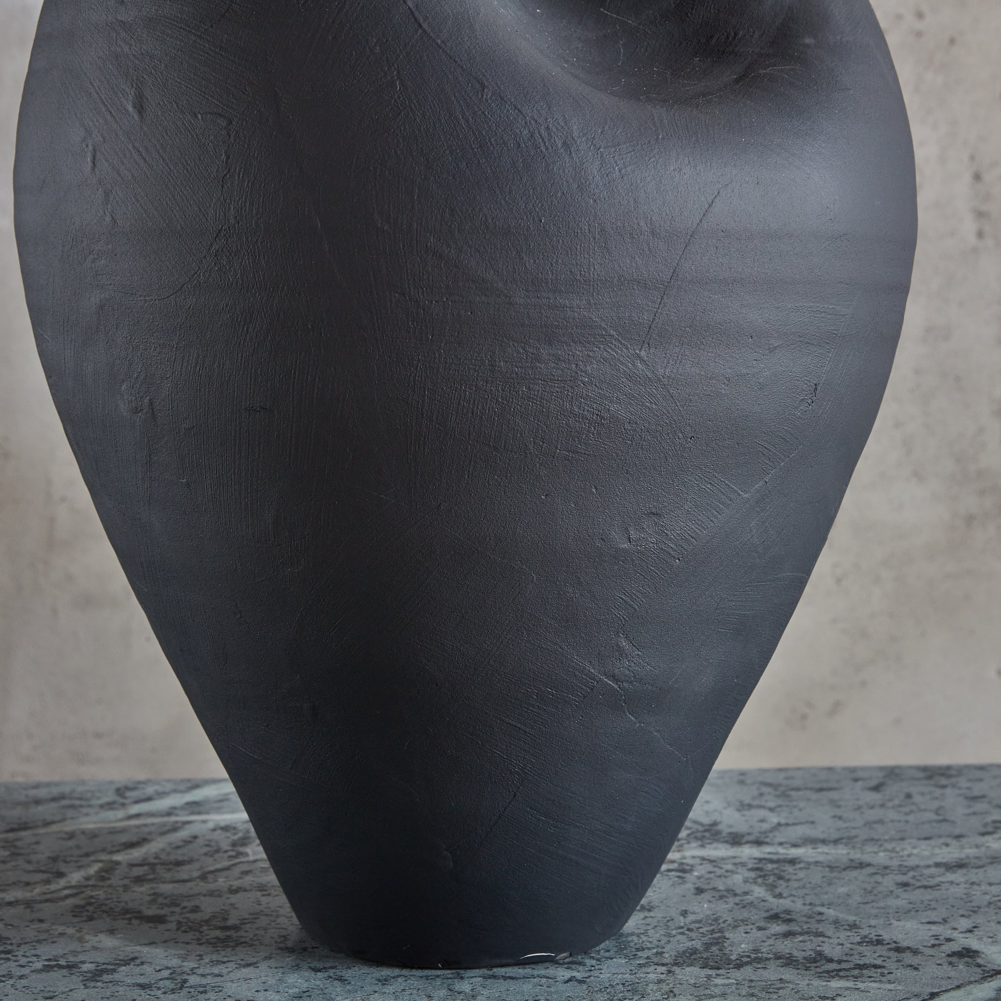 Black Valencia Ceramic Vase, Large