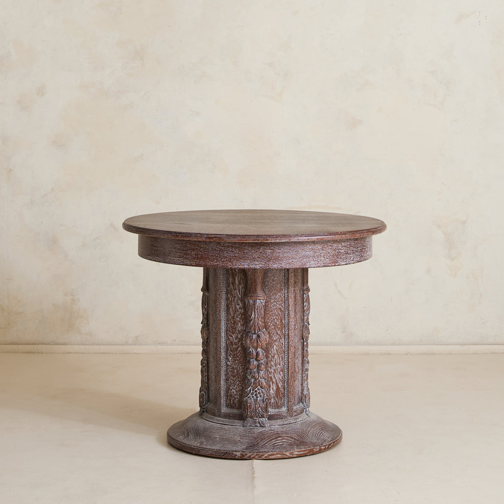 Dutch Brutalist Stone + Metal Inlay Coffee Table in the Manner of Paul