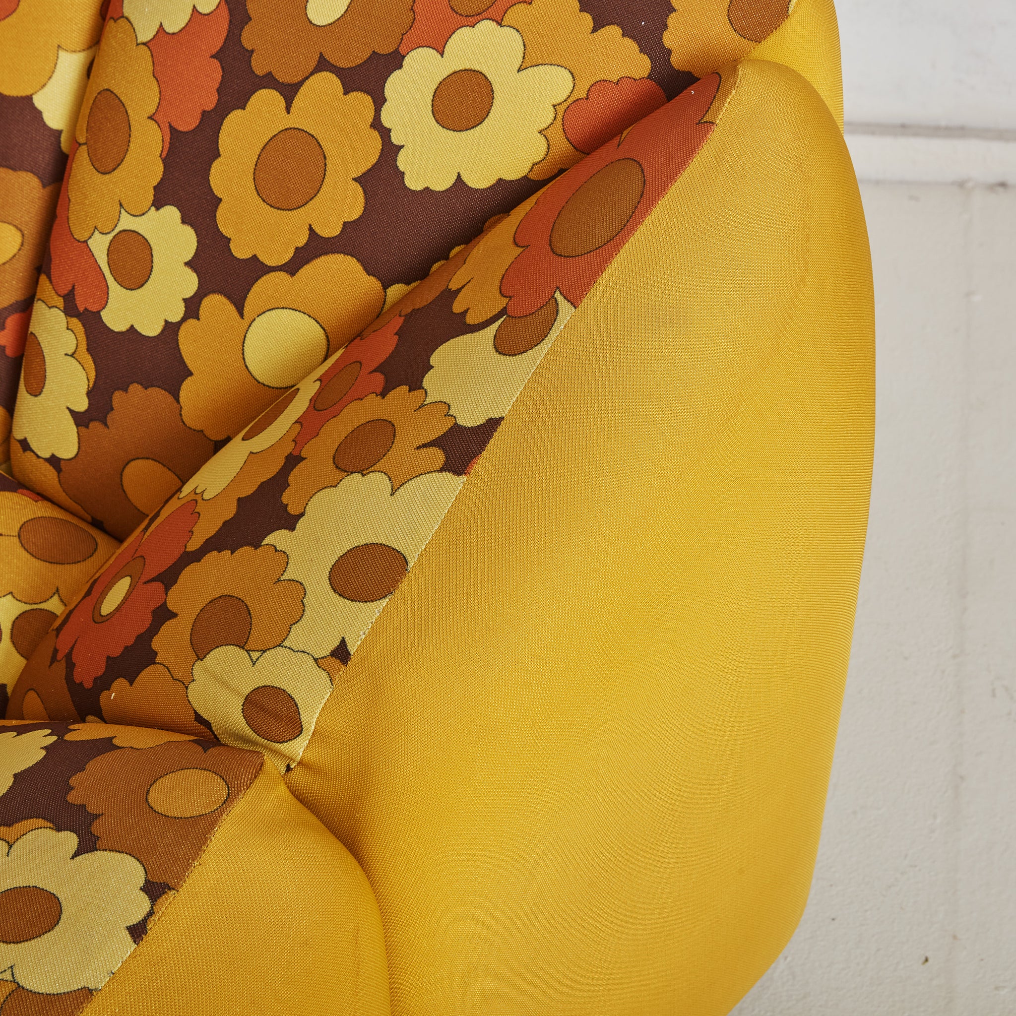 Pair of 'Blumen' Floral Lounge Chairs by Henning Korch for Swan Italia