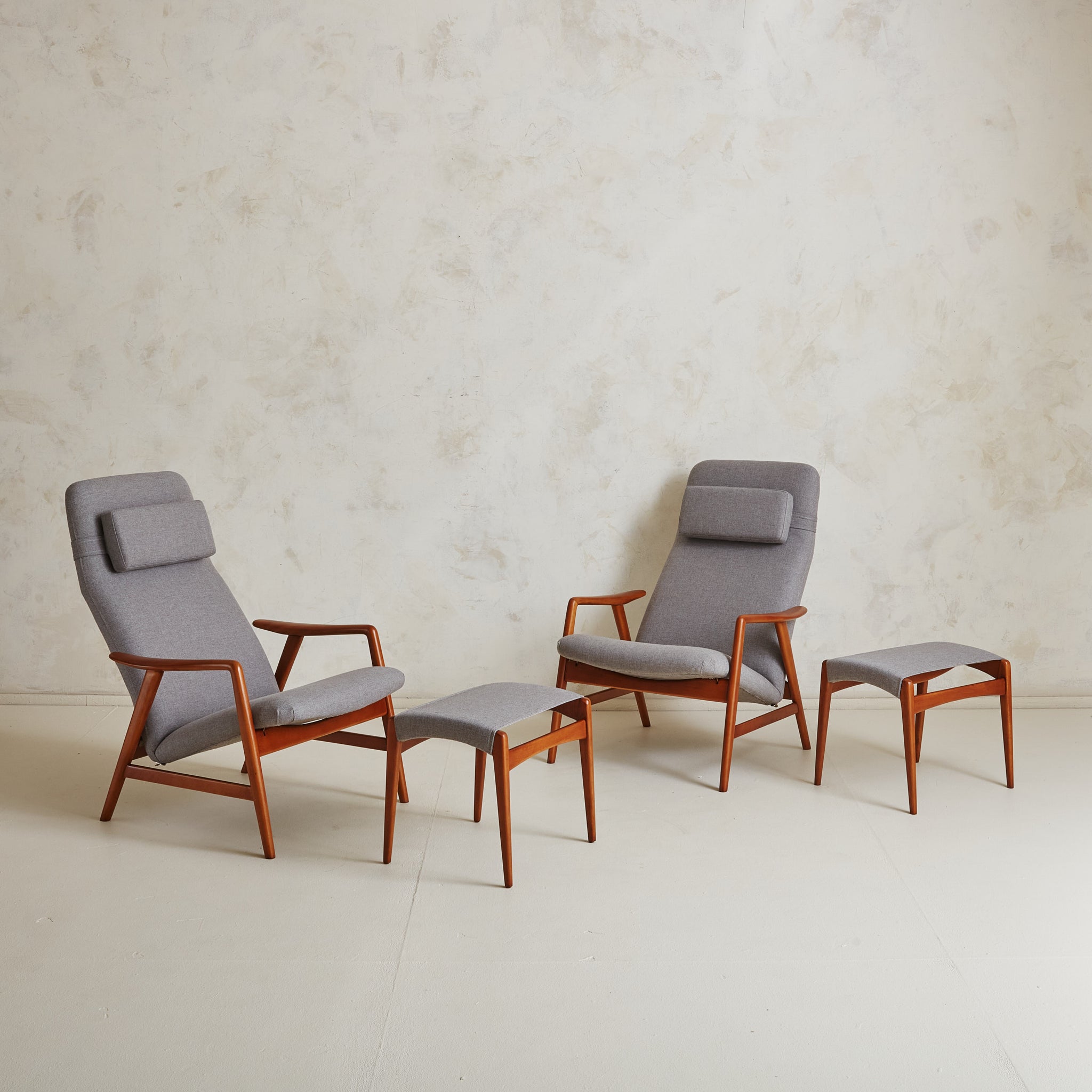 Danish Lounge Chair + Ottoman by Alf Svensson for Fritz Hansen, 1960s