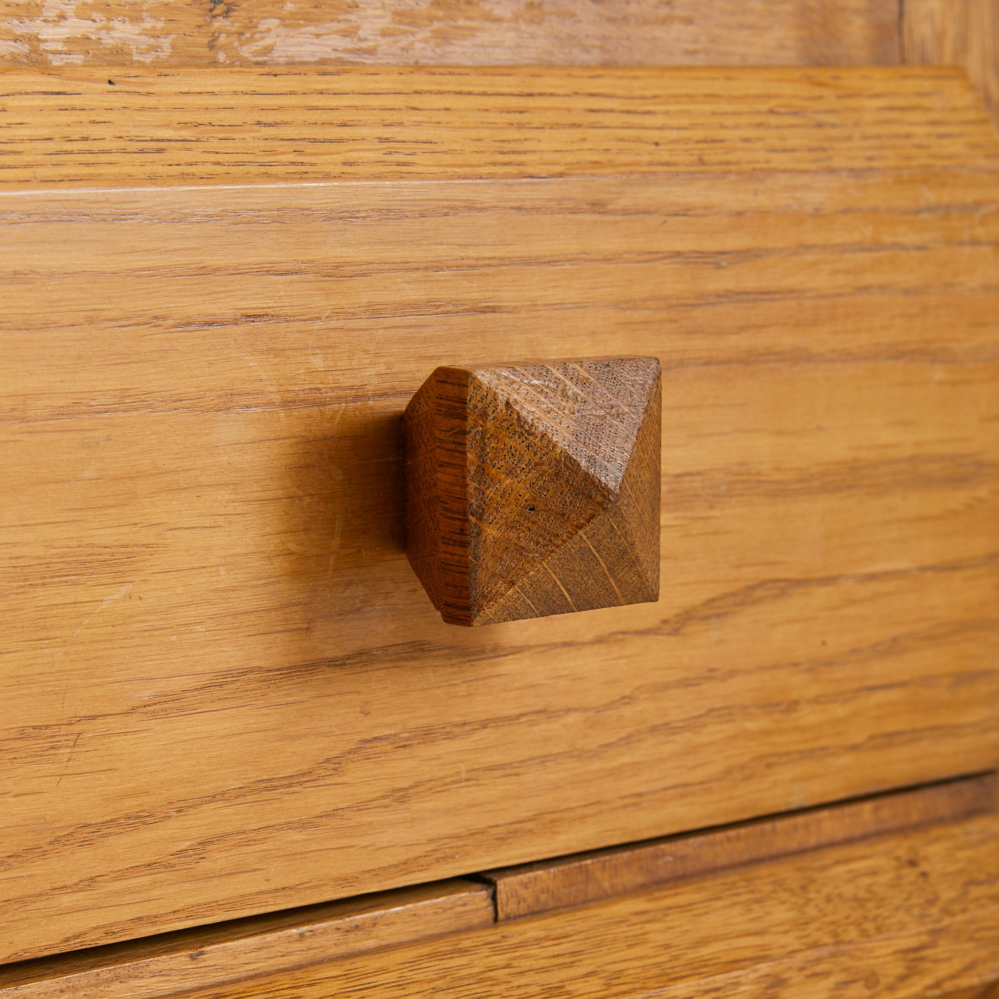 French Oak Two-Door Credenza Attributed to Charles Dudouyt, 1940s