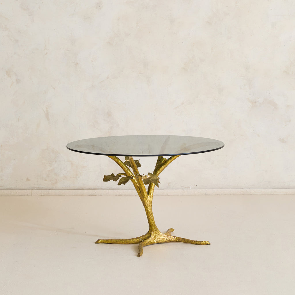 Pair of German Brutalist Bronze Nesting Coffee Tables Attributed to Lo