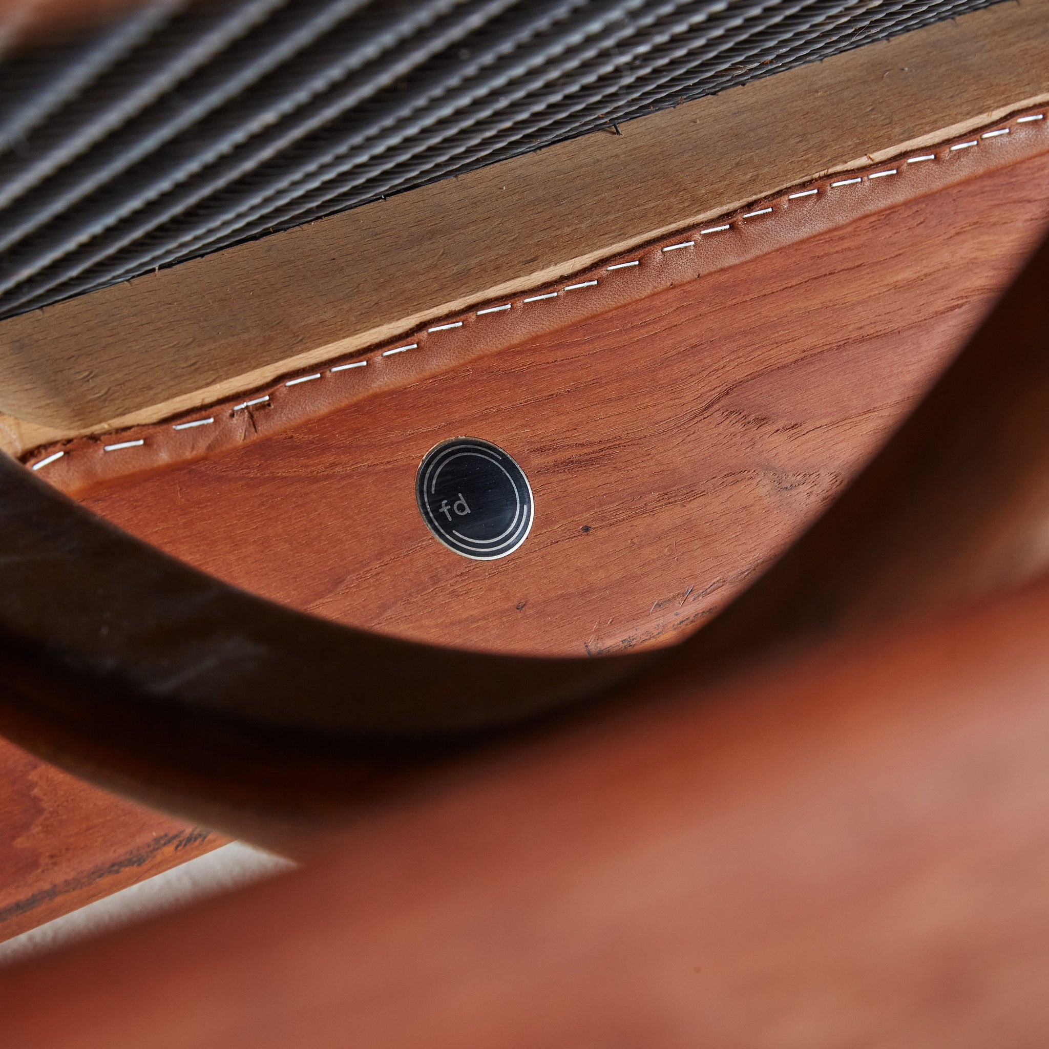 Teak + Cognac Leather 'Japan' Sofa by Finn Juhl for France & Søn, Denm