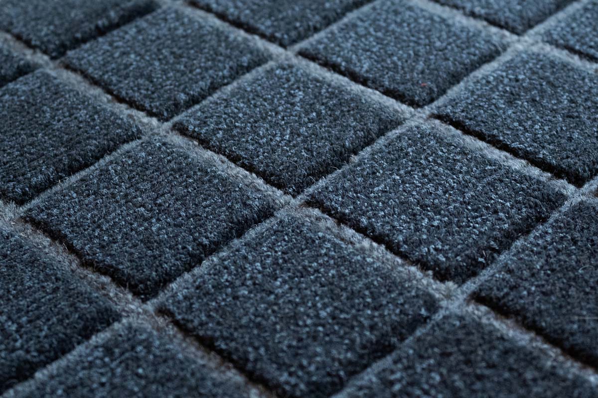 Puff Ball Rug Puff Rug in Blue by Patty Studios