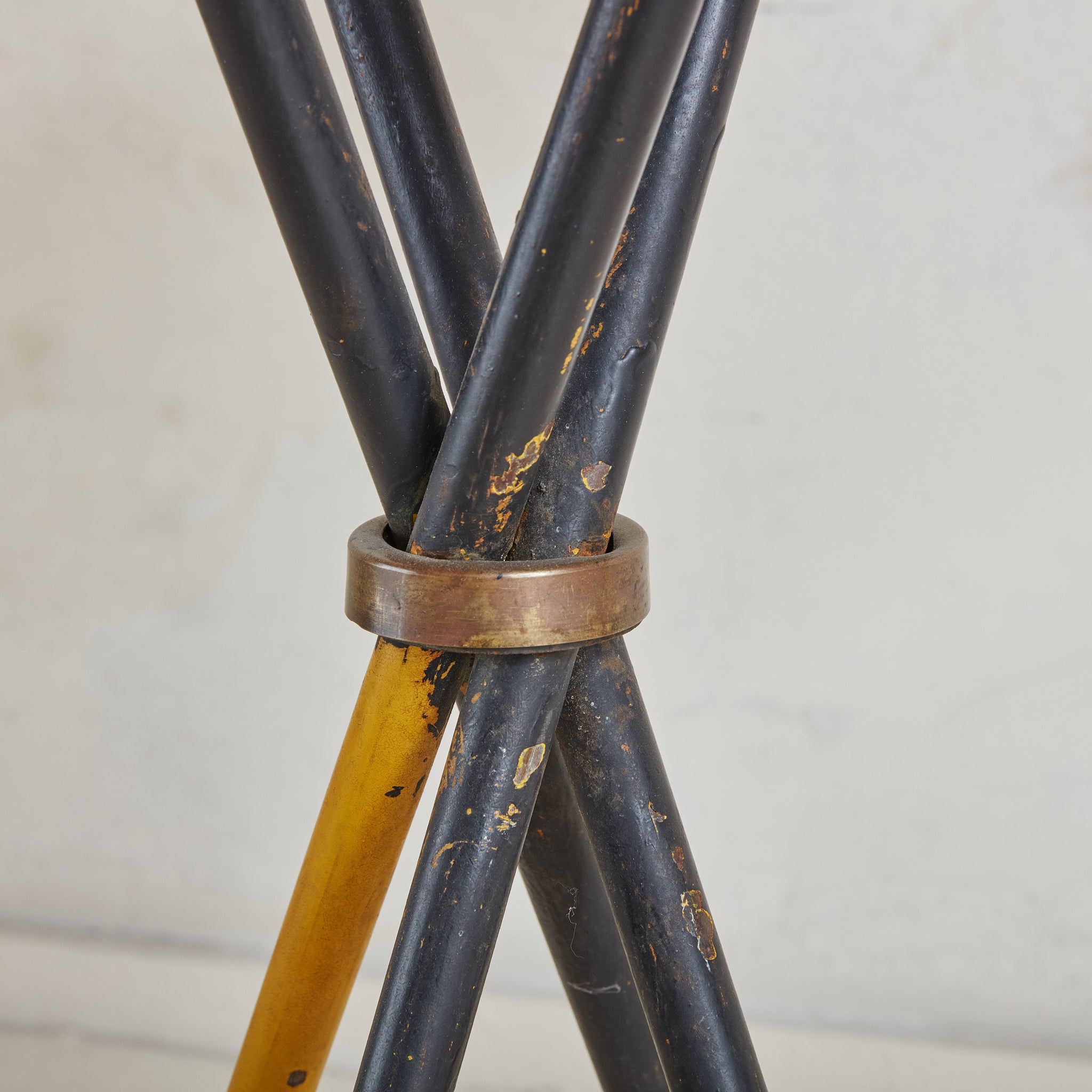 Mathieu Matégot Style Metal Tray Table, France 1970s
