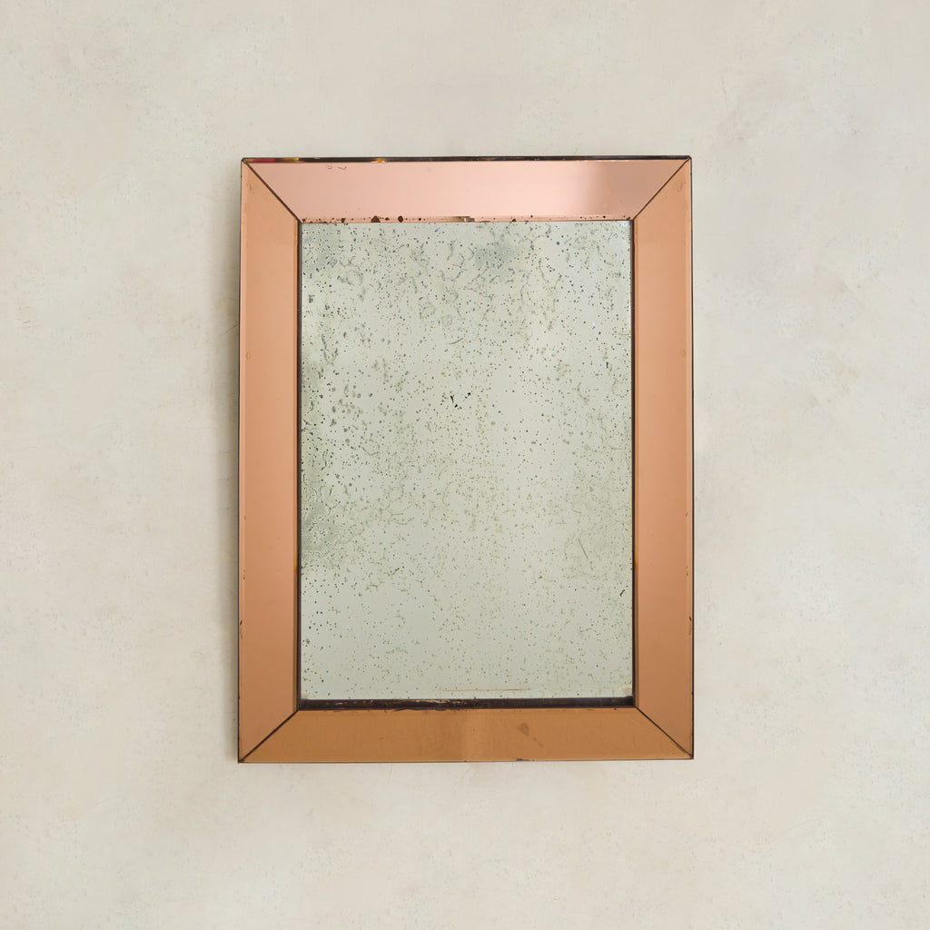 Italian Pink Rectangular Wall Mirror in the manner of Pietro Chiesa fo