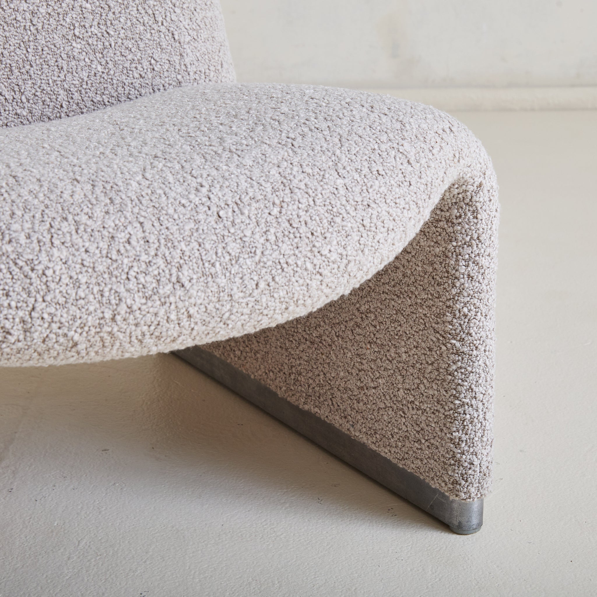 Italian 'Alky' Chair in Gray Boucle by Giancarlo PIretti for Castelli,