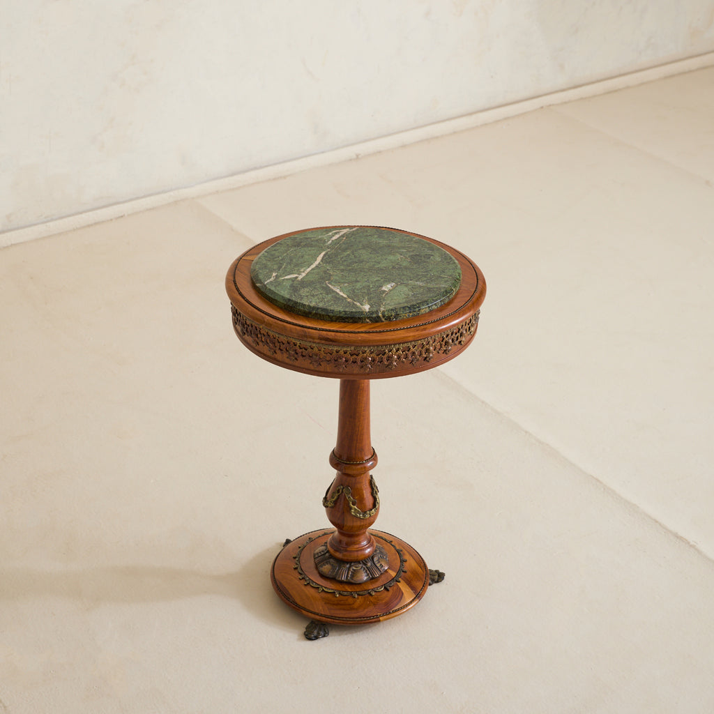 French Napoleon III Marble Guéridon Table | South Loop Loft