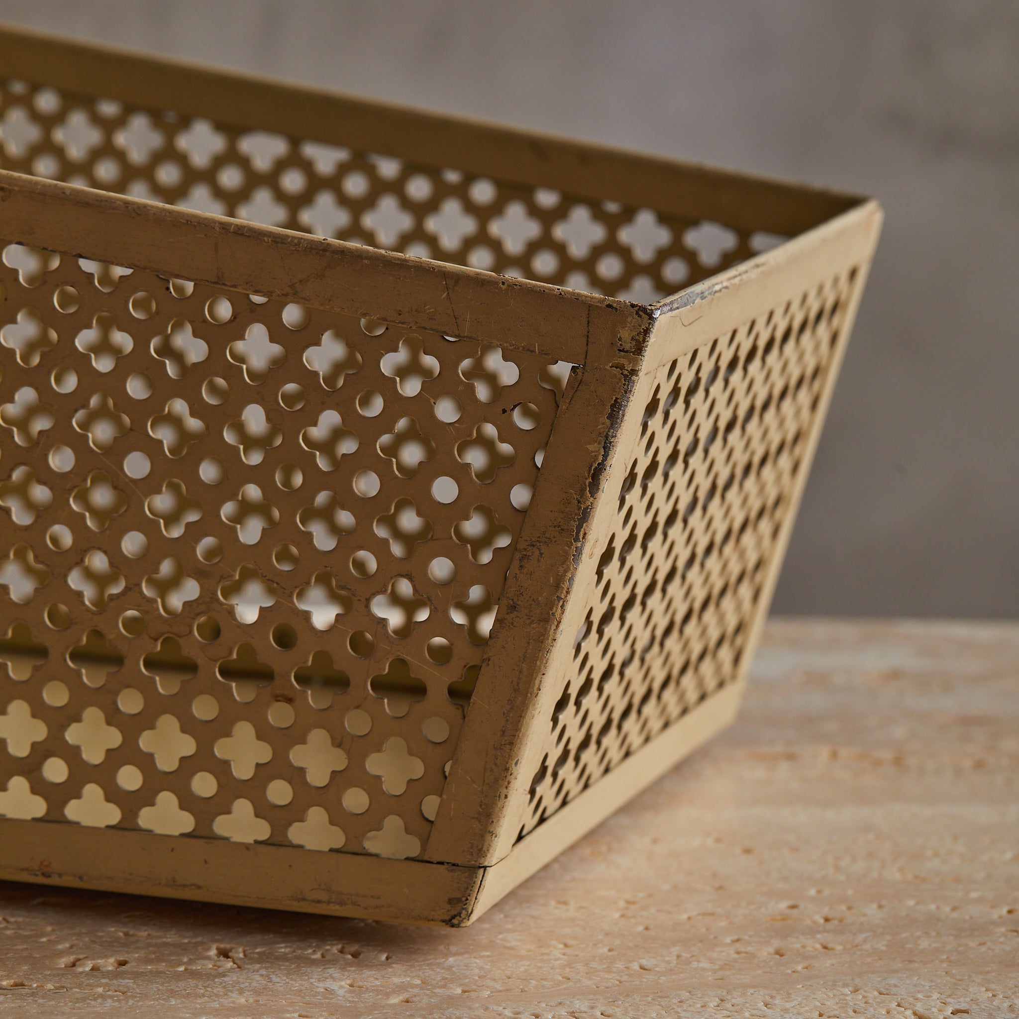 Mathieu Matégot Style Metal Basket | South Loop Loft