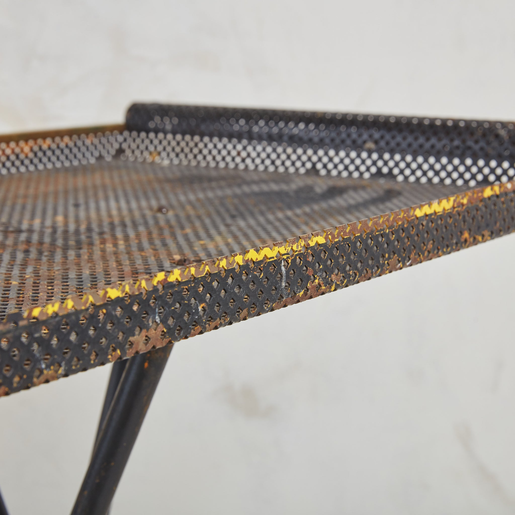 Mathieu Matégot Style Metal Tray Table, France 1970s