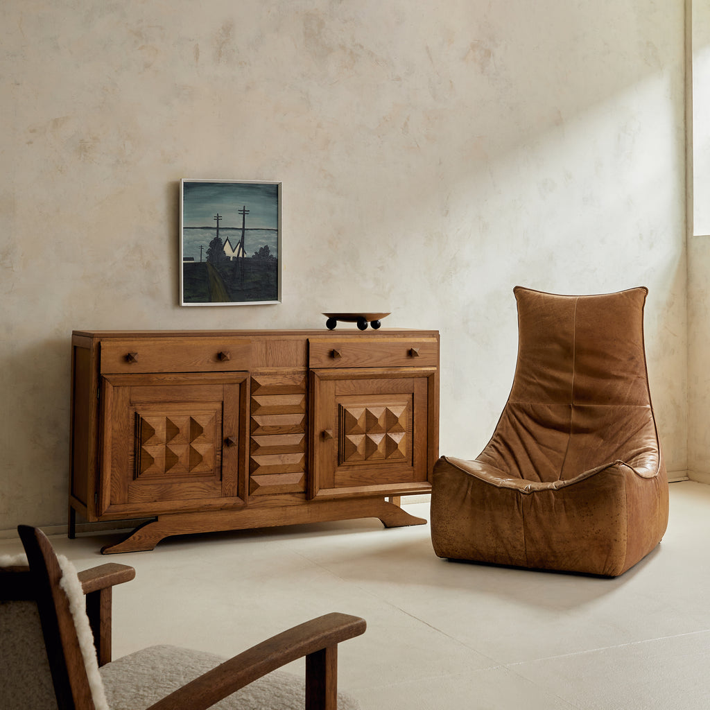 Charles Dudouyt French Oak Credenza | South Loop Loft