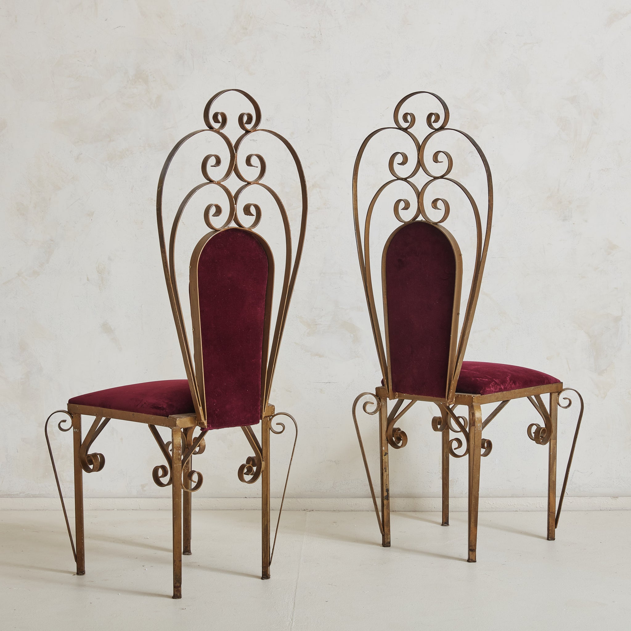 Wrought high quality Iron Tall Chair Sculptures