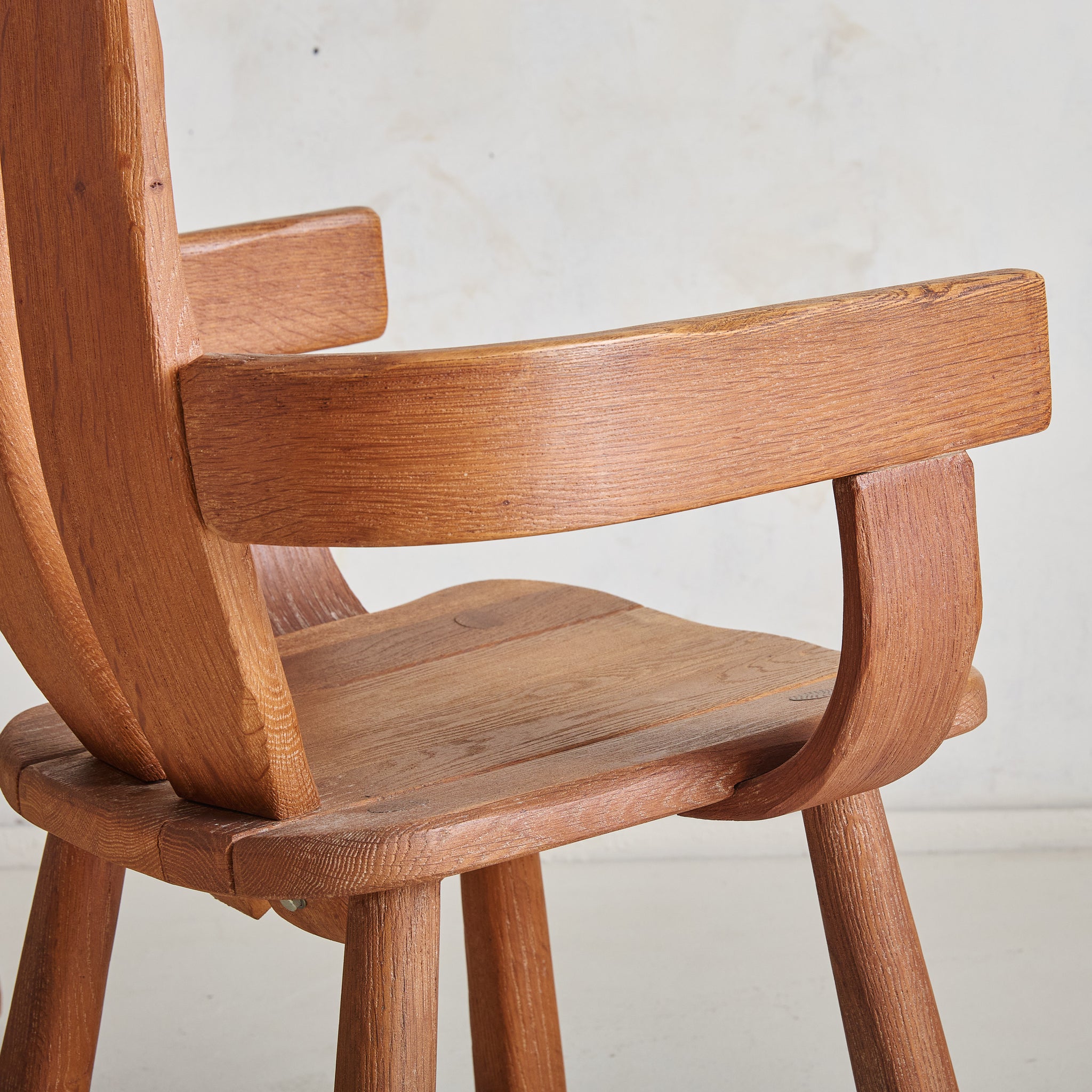 Set of 4 Belgian Oak Dining Chairs by De Puydt, 1960s