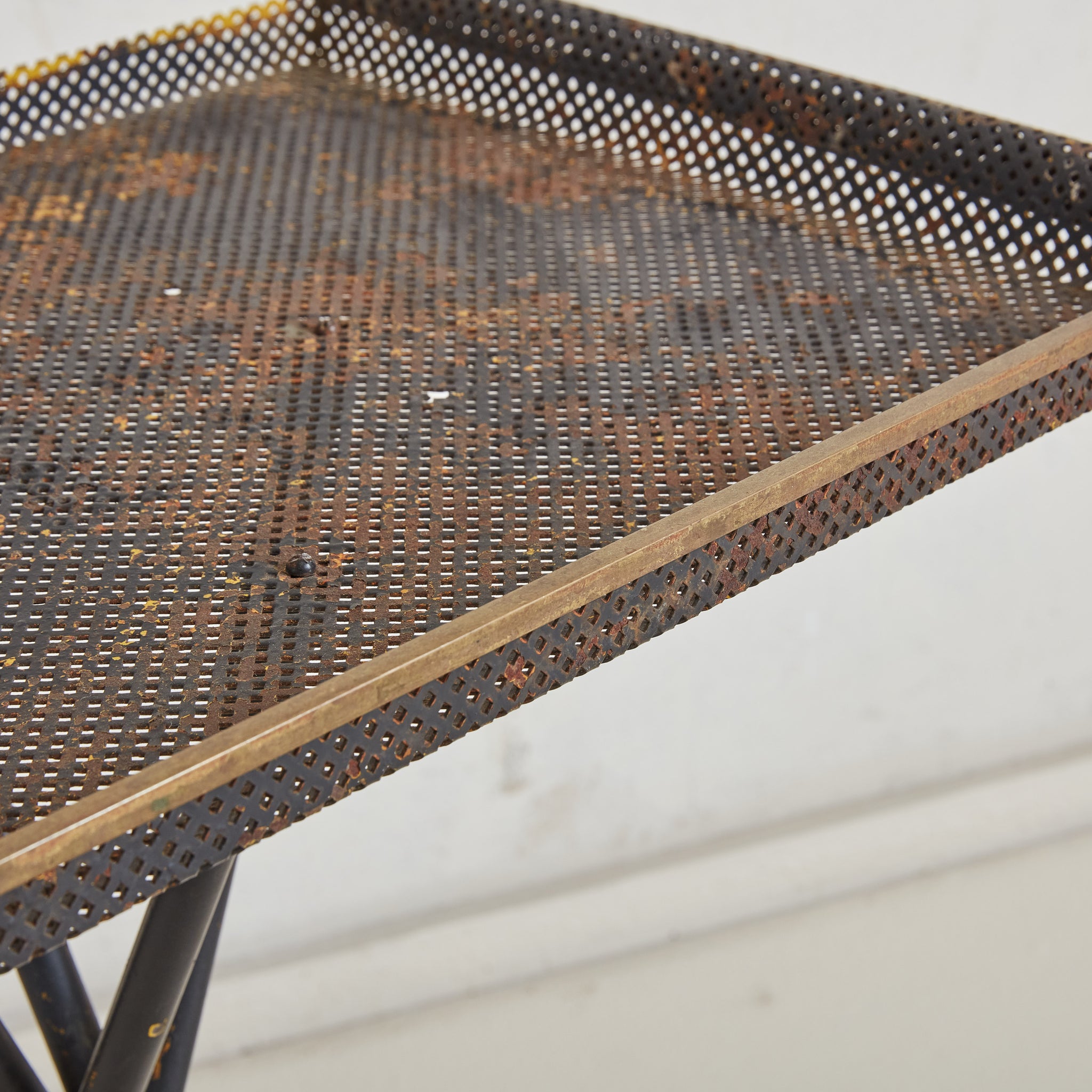 Mathieu Matégot Style Metal Tray Table, France 1970s