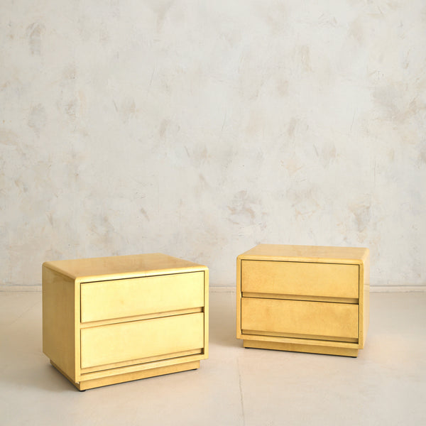 Aldo Tura Goatskin Nightstand | South Loop Loft