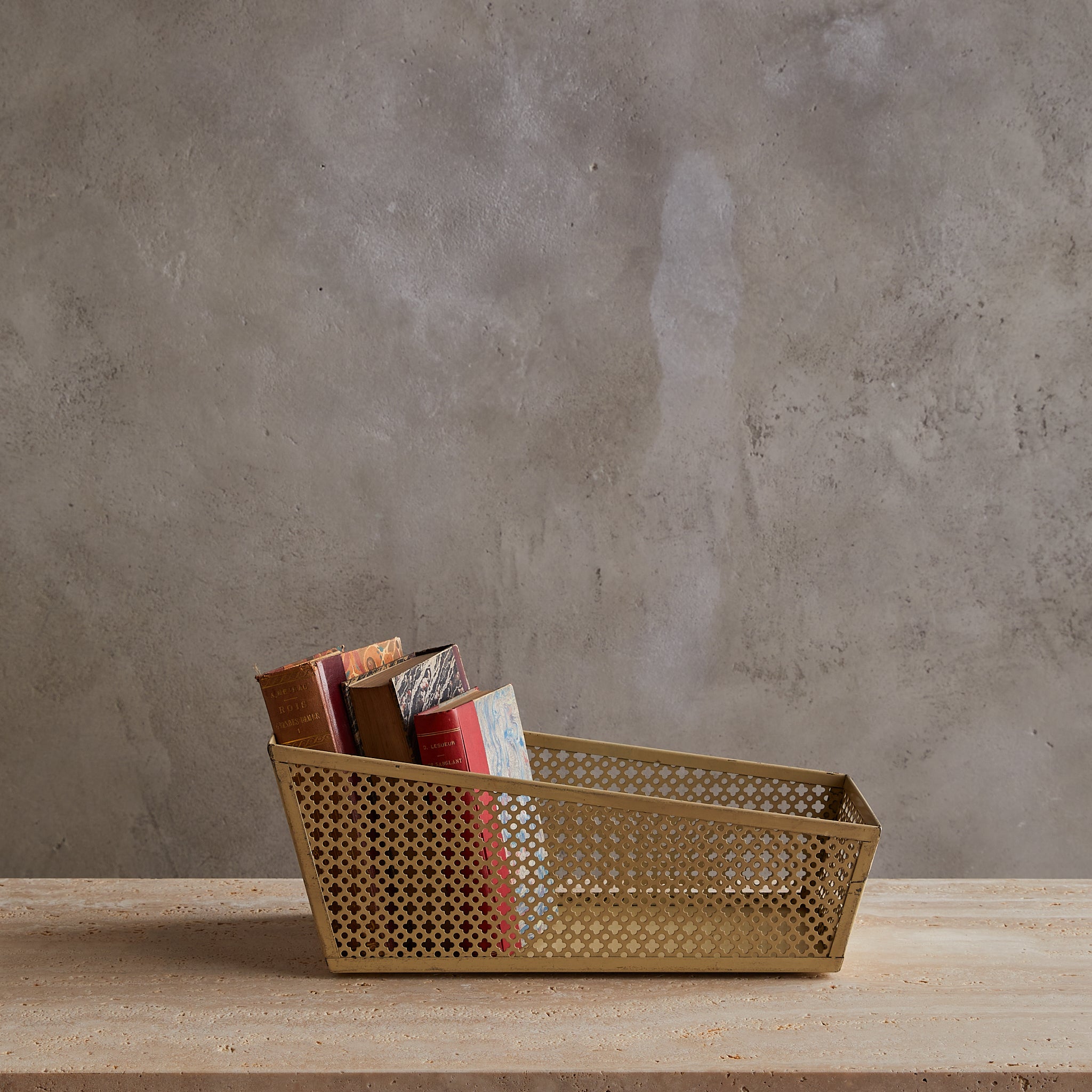 Mathieu Matégot Style Metal Basket | South Loop Loft