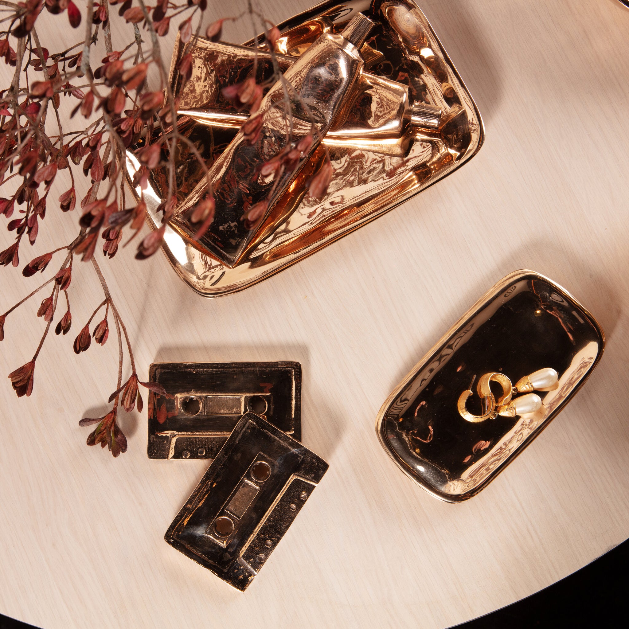 Bronze Cassette Tape by Nancy Pearce