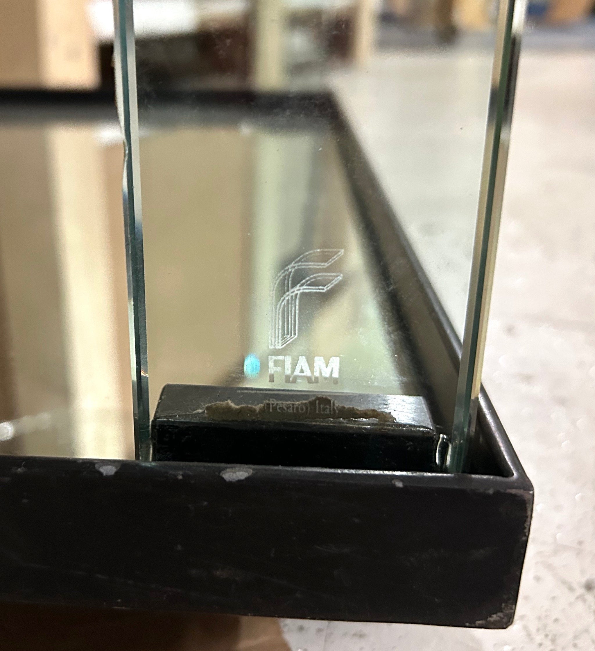 Curved Glass + Mirrored Bar Cart by FIAM Italia, 1980s