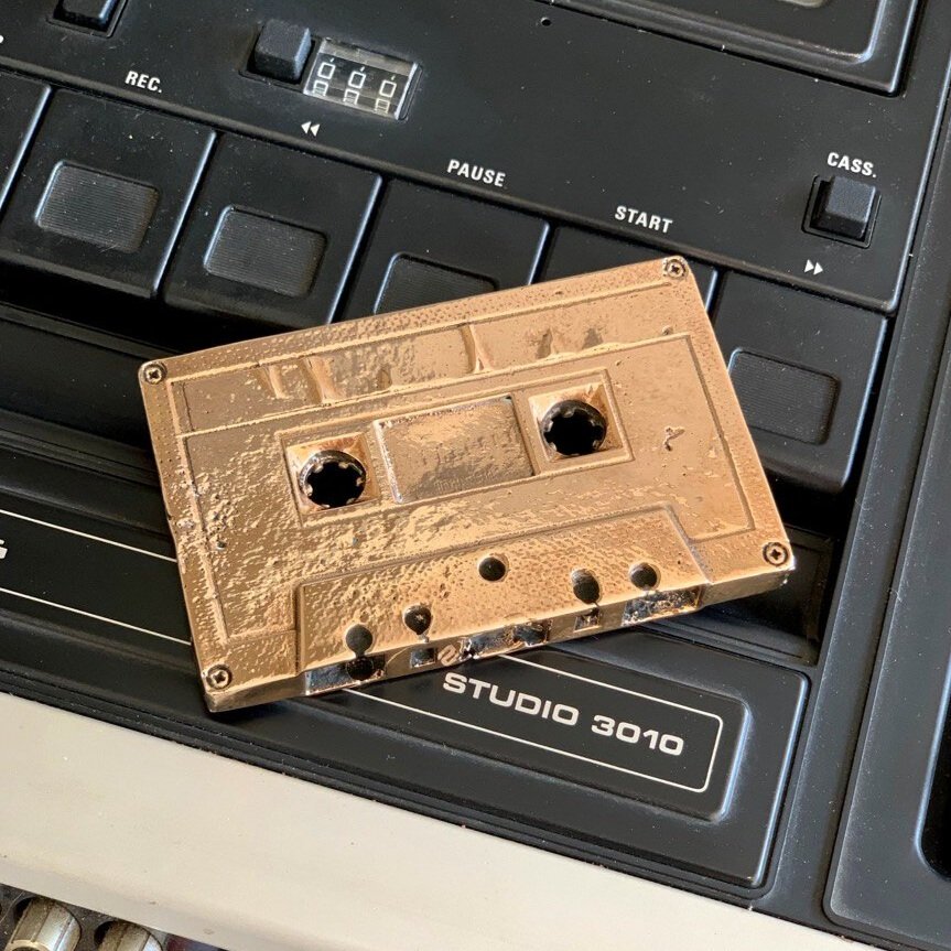 Bronze Cassette Tape by Nancy Pearce